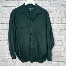 Vintage Womens Ralph Lauren Button Up Shirt Jacket Size 10 Long Sleeve Wool  - £46.94 GBP