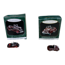 Hallmark Miniature Ornament Kiddie Car Luxury Edition Series #1 &amp; #2 Lot of 2 - £6.42 GBP