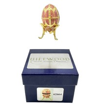 Hillwood Estate Enameled Egg Box with Stand 62664 Pink Austrian Crystals in Box - £19.73 GBP