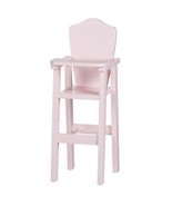 DOLL HIGH CHAIR - Solid Wood PINK Dolls Booster Chair &amp; Tray American Ha... - £133.86 GBP