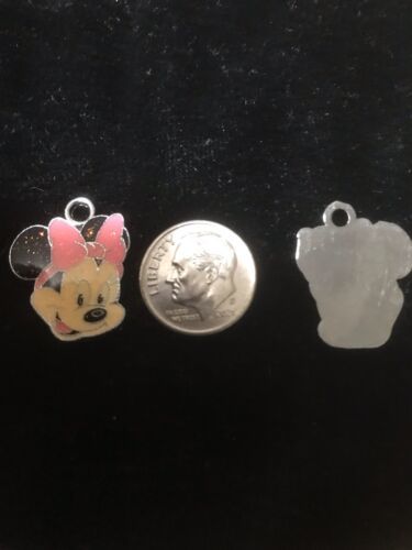 Minnie Mouse Enamel charm - Necklace Pendant Charm K29 Children MM4 - £11.91 GBP