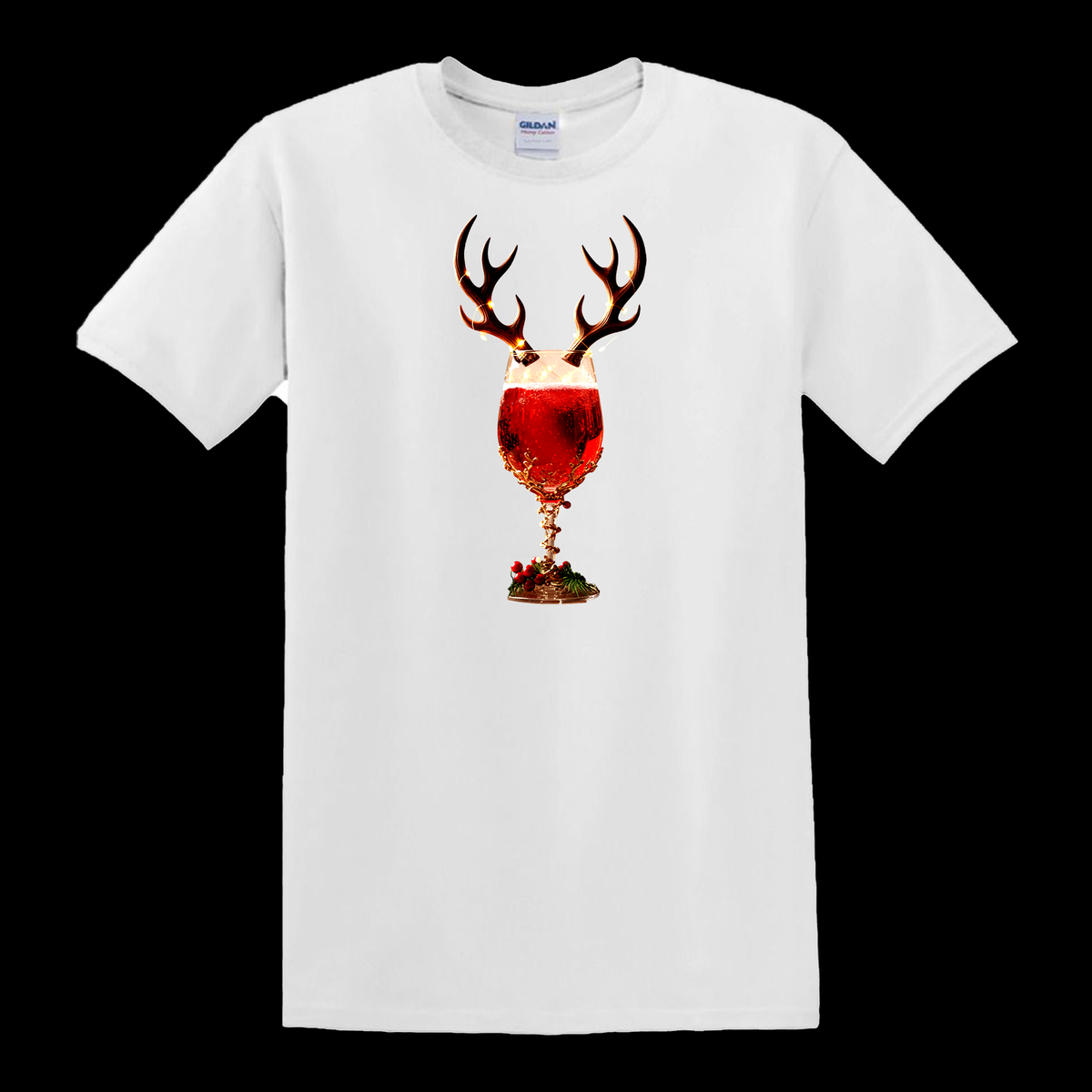 Wine Deer - T-Shirt - $14.00