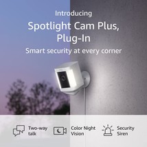 Ring Spotlight Cam Plus, Plug-In | Two-Way Talk, Color Night Vision, And... - £132.61 GBP