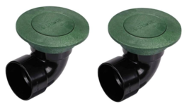 NDS 322G Pop-Up Emitter w/ 90° Elbow 5.9&quot; W X 7.9&quot; D Round Green (2-PACK) - £19.75 GBP