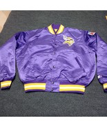 VINTAGE Minnesota Vikings Starter Pro Line 80s Satin Jacket Purple Men X... - £185.96 GBP