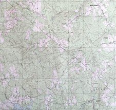 Map West Corinth Maine USGS 1982 Topographic Vintage Geo 1:24000 27x22&quot; ... - $44.99