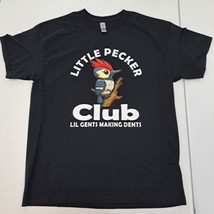 Little Pecker Club Men&#39;s T-shirt Black New - £19.37 GBP