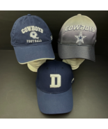Dallas Cowboys Lot of 3 Hats Caps - Reebok, Puma Adjustable NFL Football - $40.31 CAD