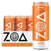 ZOA Zero Sugar Energy Drink, Wild Orange, 12 Fl OZ (Pack of 12) - £29.63 GBP