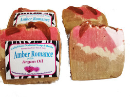 Amber Romance With Argan Oil, Homemade All Natural Bath Soap Bar - £4.78 GBP