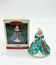 1995 Holiday Barbie Hallmark Ornament #3 Green Dress - £7.58 GBP