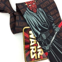 Star Wars Sith The Dark Side Darth Maul Sidious Brown Tie Poly Necktie #I21 NWT - £23.73 GBP