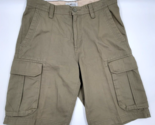 Sun River Clothing Men&#39;s Khaki Green Cargo Shorts Size 30 Short Pants Le... - $16.00