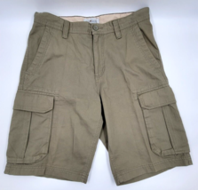 Sun River Clothing Men&#39;s Khaki Green Cargo Shorts Size 30 Short Pants Length 22&quot; - £12.78 GBP