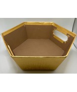 CARDBOARD HEXAGON COCKTAIL SERVER - GOLD - 3 pcs per order - $127.41 MXN