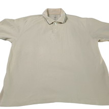 Haggar Mens Polo Tan Size XL Cotton Blend  Cool 18 Performance Short Sleeve - £11.02 GBP