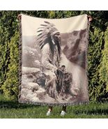 Proud Native American Woven Blanket Throw Tapestry Indian Western Tribal... - $52.79+