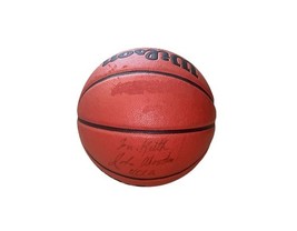 SIGNED Inscribed John Wooden Basketball NCAA Reaction Game Ball UCLA image 3