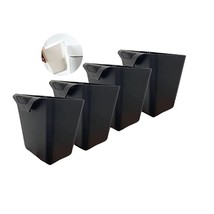 4 Pack Black Hanging Cup Holder For Rolling Cart Accessories,Hanging Bins For Ut - £13.93 GBP