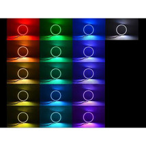 120mm Headlight Multi-Color Changing Led Shift Rgb Halo Ring Bluetooth Pair - £47.92 GBP