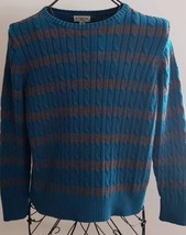 St. John&#39;s Bay ~ Women&#39;s Size XL Petite ~ Classic Sweater ~ Teal &amp; Gray ... - £17.73 GBP