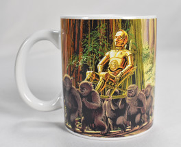 Star Wars Coffee Mug Return Of The Jedi Movie Ewoks C3PO Carried God Scene - £23.34 GBP