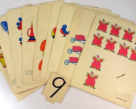 Arithmetic Readiness Cards Vintage Scott Foresman Teaching Supplies Illustration - £15.61 GBP
