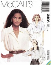 Misses&#39; Blouse Vintage 1988 McCall&#39;s Pattern 3496 Size 14 - £9.65 GBP