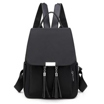 Women&#39;s Fashion Backpack Nylon School Bookbag Tassel Anti-theft Daypack Rucksack - £25.99 GBP