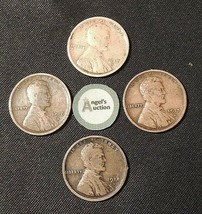 Lincoln Wheat Penny 1915 S, 1916 S, 1917 S and 1918 S AA20-7465 Antique - £47.65 GBP