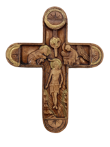 Croix murale en céramique faite main icône théophanie grecque orthodoxe ... - $276.24 MXN