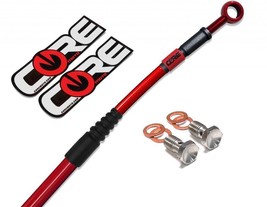 Rear Brake Line Honda XR650L 1993-2018 2019 2020 Translucent Red Steel B... - $85.98