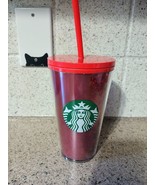 Starbucks Red Glitter 16oz Grande Size Tumbler Holiday 2020 - $15.39 CAD