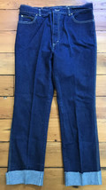 Sasson Unhemmed Straight Leg Dark Wash Blue Jeans 38 - $1,000.00