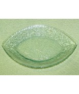 TEXTURED GLASS BOWL CLEAR OVAL DECORATIVE SERVING 13.5&quot; LONG 9&quot; WIDE 2 1... - £9.32 GBP