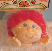 Coconut Kids 3 1/2&quot; doll head &amp; hands RED  hair blue eyes girl Crafts Darice - £11.48 GBP