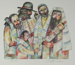 &quot;Bar Mitzvah&quot; by Jovan Obican Signed limited Edition of 1000 Lithograph Print - £102.17 GBP