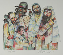 &quot;Bar Mitzvah&quot; by Jovan Obican Signed limited Edition of 1000 Lithograph Print - £100.45 GBP