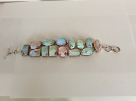 BEAUTIFUL FACETED CLEAR DECORATIVE CRYSTAL BRACELET - $70.00