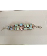 BEAUTIFUL FACETED CLEAR DECORATIVE CRYSTAL BRACELET - £55.04 GBP
