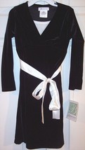 NWT Bonnie Jean Girl&#39;s Black Velvet Holiday or Special Occasion Dress, 5, $48 - £10.33 GBP
