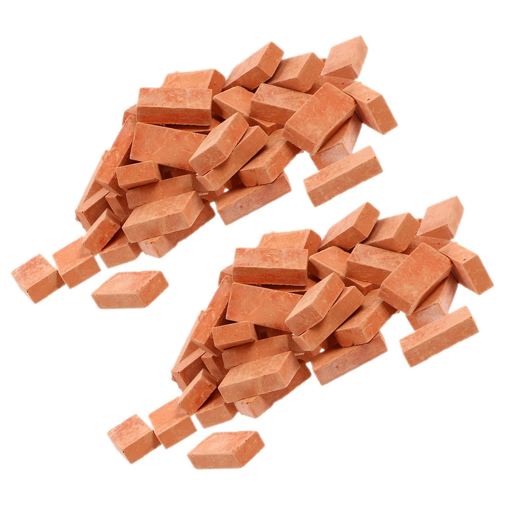 100 Pcs An Fittings Fake Brick Miniature Decor Dollhouse Accessories Bricks - £9.80 GBP