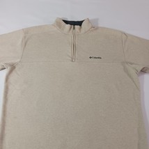 Columbia AM6771 Men’s Tan/Beige 1/4 Zip Fleece Pullover Outdoor Sweatshirt Sz L image 6