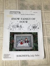 Snow Family Of Four Cross Stitch Chart By Design Gallery - £8.64 GBP