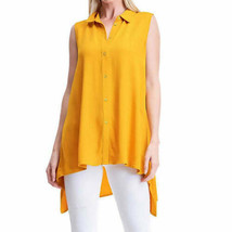 Fever Womens Sleeveless Blouse Shirt Top Size XX-Large Color Mango Mojito - £31.61 GBP