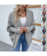 Women&#39;s Loose Casual Warm  Autumn And Winter Cardigan Sweater Long Sleev... - £21.94 GBP