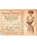 Vtg Advertising Trade Card South Holland L Van Der Vijver Corsets   - $41.55 CAD