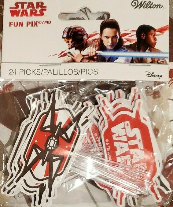 Wilton Disney Star Wars Fun Pix - Cupcake Toppers - 24 ct - NEW - $5.00