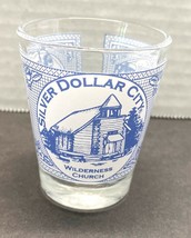 Wilderness Church Silver Dollar City Branson Missouri Shot Glass Souvenir  - $15.95