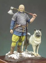 1/32 Resin Model Kit Warrior Viking with a Dog Unpainted - £26.92 GBP